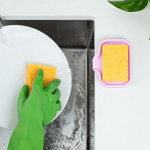 Zulay Kitchen Small Silicone Sponge Holder – Space-Saving Sink Organizer Tray - Image 5