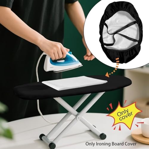 Black Mini Ironing Board Cover Washable Iron Heat Shield - Image 3
