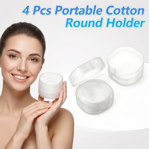 4 Pcs Travel Cotton Round Holder, Cotton Rounds - Image 4