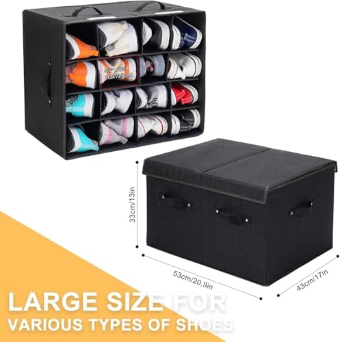Shoe Organizer for Closet, Shoe Storage Box - Image 3