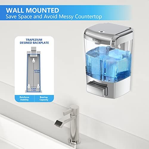 SVAVO Wall Mounted Soap Dispenser Kitchen Bathroom Manual Soap Dispenser - Image 5