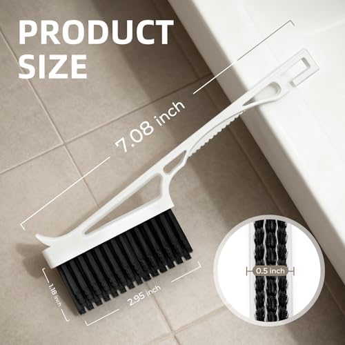 CLEANGOR Grout Cleaner Brush V Shape, Stiff Grout Cleaning Brushes - Image 2