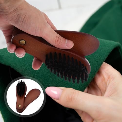 Wool Coat Brush Dual-Sided Foldable Wooden Lint Remover - Image 5