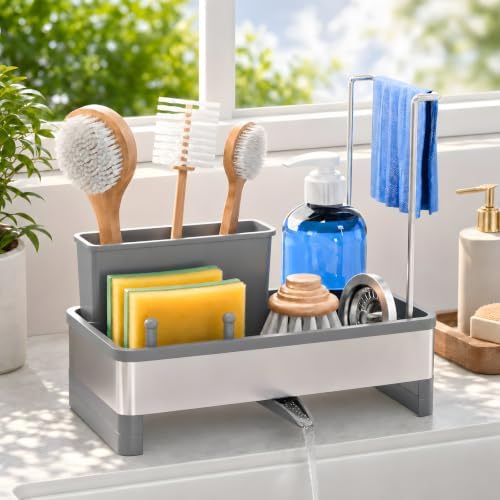 Laveshop Sponge Holder for Kitchen Sink, Rustproof Stainless Steel Sink Caddy by Unknown