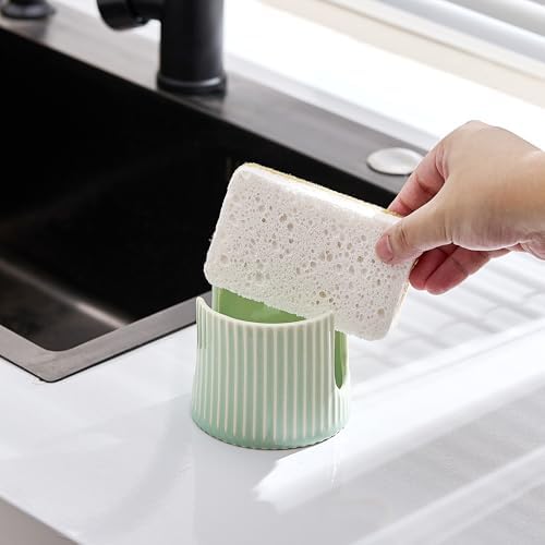 Ceramic Sponge Holder for Kitchen Sink, Sink Caddy Organizer, Dish Sponge - Image 4