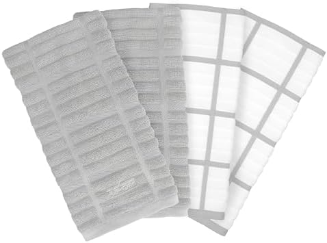 All-Clad Solid & Coordinate Kitchen Towels: Highly Absorbent, Super Soft Long by All-Clad