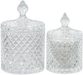 2 Pack Glass Qtip Holder, Apothecary Jars by FLORY