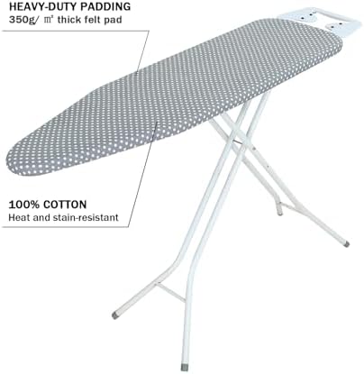 Ironing Board Cover and Pad Standard Size 15 x 54, 3 Pairs of Hook and Loop - Image 3
