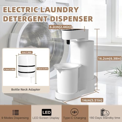 Electric Laundry Detergent Dispenser, USB-C Rechargeable Automatic Laundry - Image 2