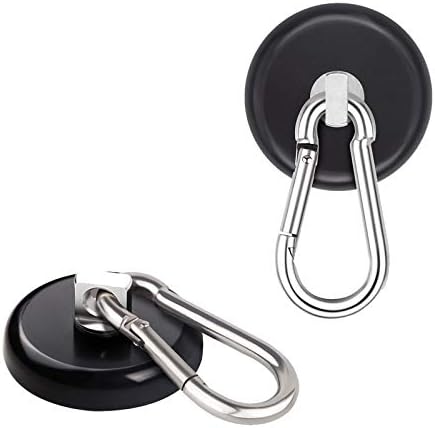 Ant Mag Magnetic Hooks Heavy Duty Neodymium, 140LBS Swiveling Carabiner by AntMag