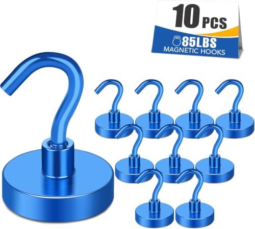 MIKEDE Magnetic Hooks 85Lbs Strong Neodymium Magnets by MIKEDE