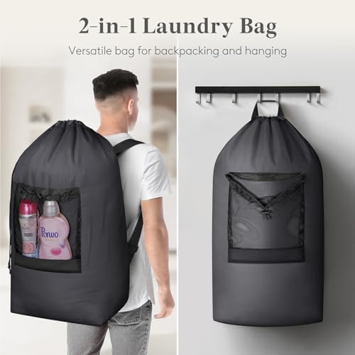 Lifewit Laundry Bag Backpack Travel - Image 5