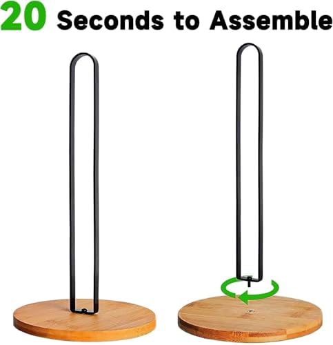 Wooden Paper Towel Holder Countertop, Kitchen-Towel-Holder FreeStanding - Image 3