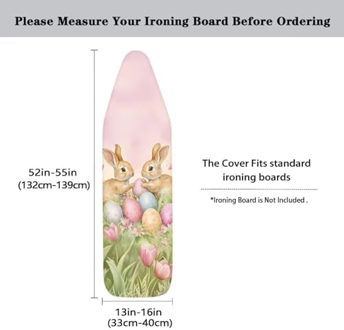 Cute Bunny Ironing Board Cover Standard Size Tulip Ironing Board Pad Ironing - Image 5