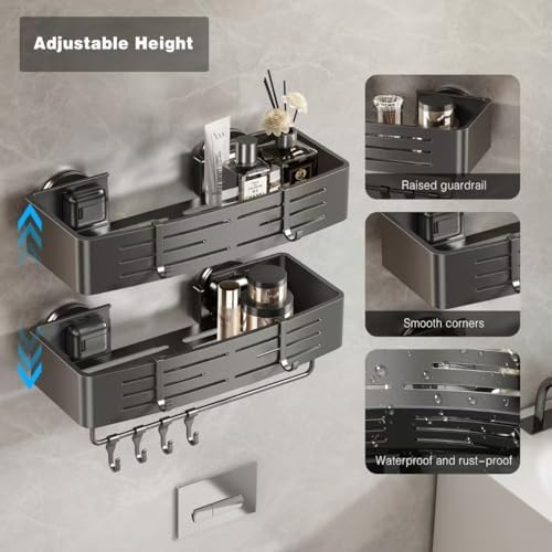 Voldra Shower Caddy Suction Cup, 1 Pack Shower Shelves - Image 2