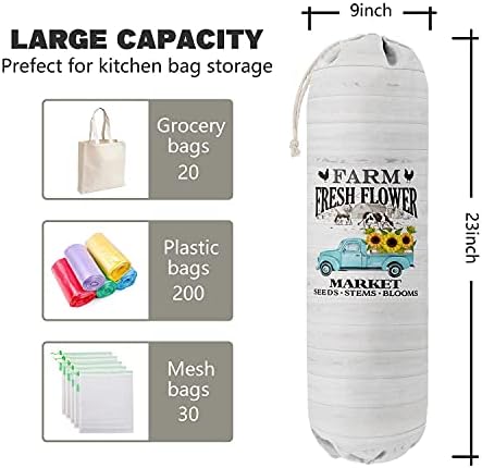 Grocery Bags Holder Organizer for Shopping Bags，Wall Mount Plastic Bags Storage - Image 2
