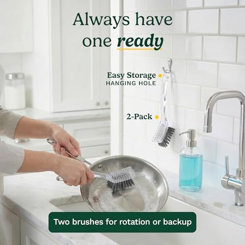 Cuisinart Dish Brush with Handle, 2 Pack, Firm Bristles - Image 6