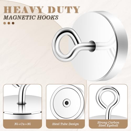 Neosmuk Magnetic Eye Bolt Hooks, 100lb Cruise Cabin Hooks - Image 5