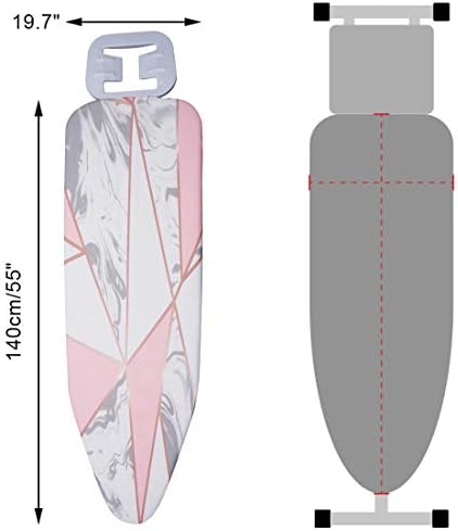 Ironing Board Cover and Pad Extra Thick Padding 19 X 50 Inch Fits Large and - Image 2