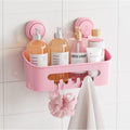 TAILI Shower Caddy Suction Cup, Bathroom Organizer Shelf Pink by TAILI