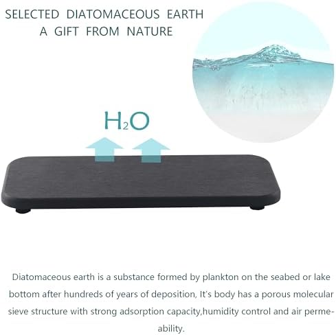 NiuYichee 2Pcs Stone Soap Trays Water Absorbing Diatomite Coaster - Image 4