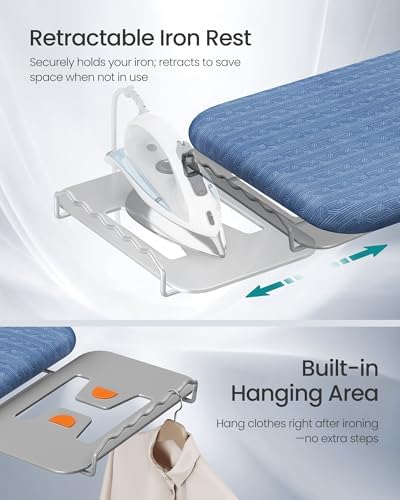SONGMICS Ironing Board, with Stable Iron Rest, 43 x 13 Inches - Image 3