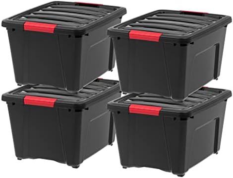 IRIS USA 4-Pack 32 Quart Storage Bins by IRISUSA