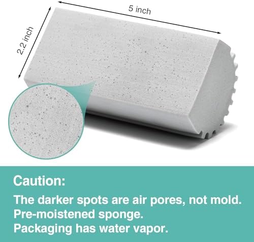Damp Dusting Sponge Duster, 2 Pack Grey Dust Cleaning Sponge, Reusable - Image 6