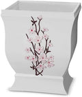 Creative Scents Vanda White Trash Can 1.48 Gal / 5.6L by CreativeScents