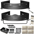 Black Adhesive Triangle Shower Caddy by PHXGrove