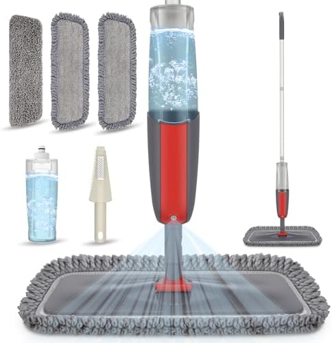 Spray Mops for Floors Cleaning: Hardwood Floor Mop Wet Dry Mop Refillable by MEXERRIS