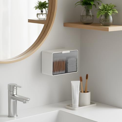 Wall Mount Qtip Holder No Drilling, Cotton Swabs Holder - Image 4