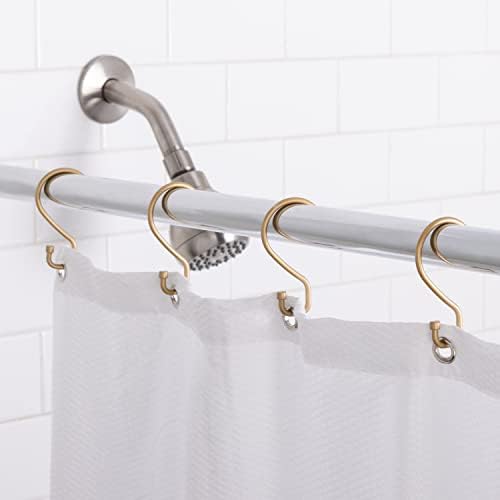 Bath Bliss 12 Pack S-Hook Shower Curtain Rings | Bathroom | Metal S Shaped - Image 4