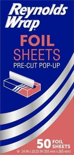 Reynolds Wrappers Aluminum Foil Sheets Pre-Cut Pop-Up 50 Count - Image 2