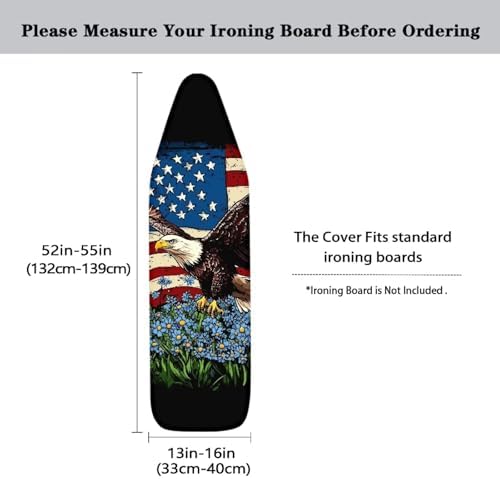 Eagle Ironing Board Cover 15x54 inch American Flag Ironing Board Dust Cover Non - Image 5