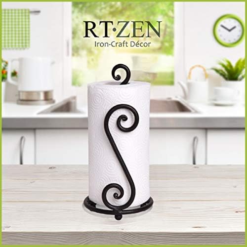 RTZEN Matte Black Paper Towel Holder Non-Slip Base Countertop - Image 4