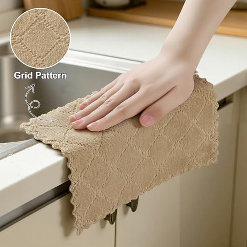 Homaxy Super Soft 12 Pack Coral Velvet Dish Cloths - Image 4