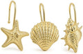 Metal Seashell Shower Curtain Hooks, Rust-Resistant Hooks by GNUEYART