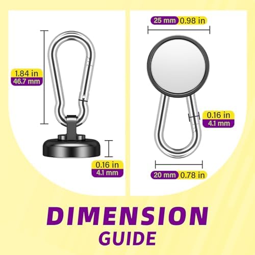 Black Magnetic Hooks, 70 lbs Heavy Duty Magnetic Hooks, 10 Pack - Image 2