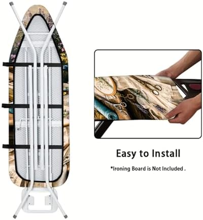 Nuxovilar Lavender Embroidery Ironing Board Cover 15x54 Polyester - Image 5