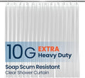 LiBa Shower Curtain PEVA 10G, 72x72 Inch Clear by Liba