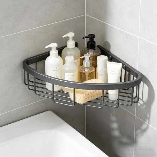 Corner Shower Caddy, 201 Stainless Steel Bathroom Shelf Organizer, Wall Mounted by Midodor