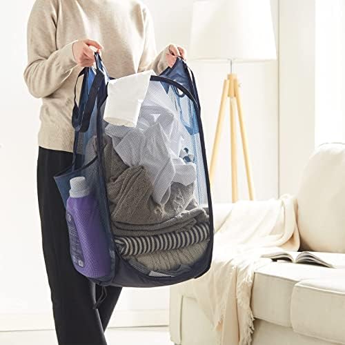 TECHMILLY Collapsible Mesh Pop Up Laundry Hamper - Image 5