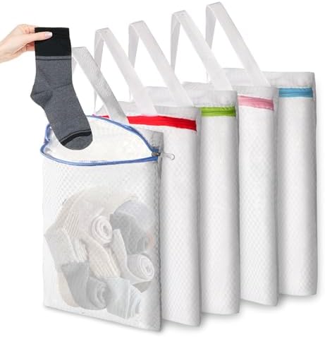 5-Pack Hanging Mesh Laundry Bags by Unknown