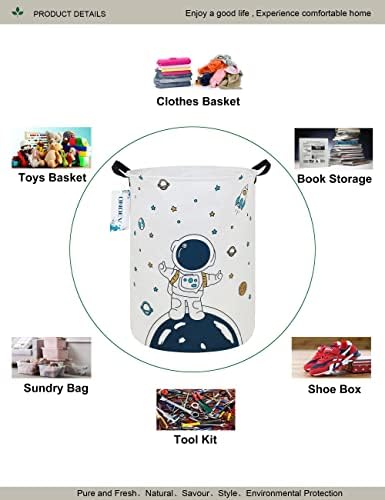 Round Collapsible Astronaut Space Laundry Hamper - Image 3