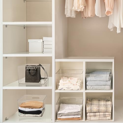 Vtopmart 6 Pack Extra Large Clear Storage Bins, 11x11 Cube Organizer - Image 6