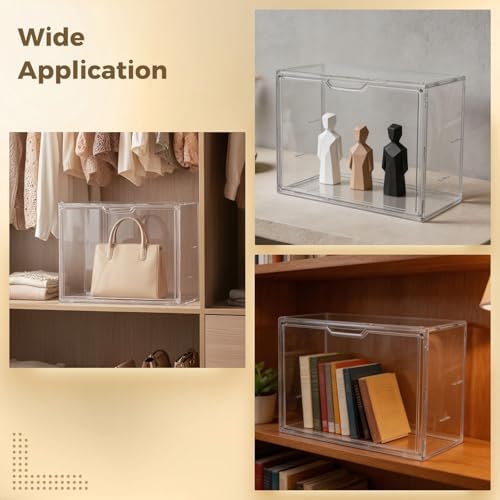 Clear PET Storage Boxes, Stackable Dustproof Display Cases - Image 5
