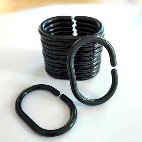 Shower Curtain Rings Plastic Shower Curtain Hooks C-Shaped Rings Hook Hanger - Image 5