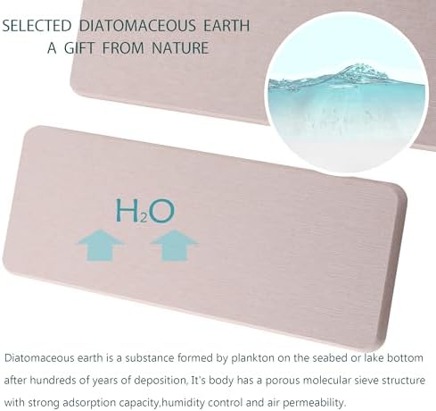 NiuYichee 2Pcs Stone Soap Trays Water Absorbing Diatomite Coaster - Image 2