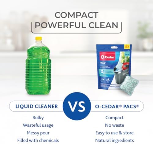 O-Cedar PACS Floor Cleaner, Spring Fresh Scent – 24 Count | Enzyme-Powered Pods - Image 4